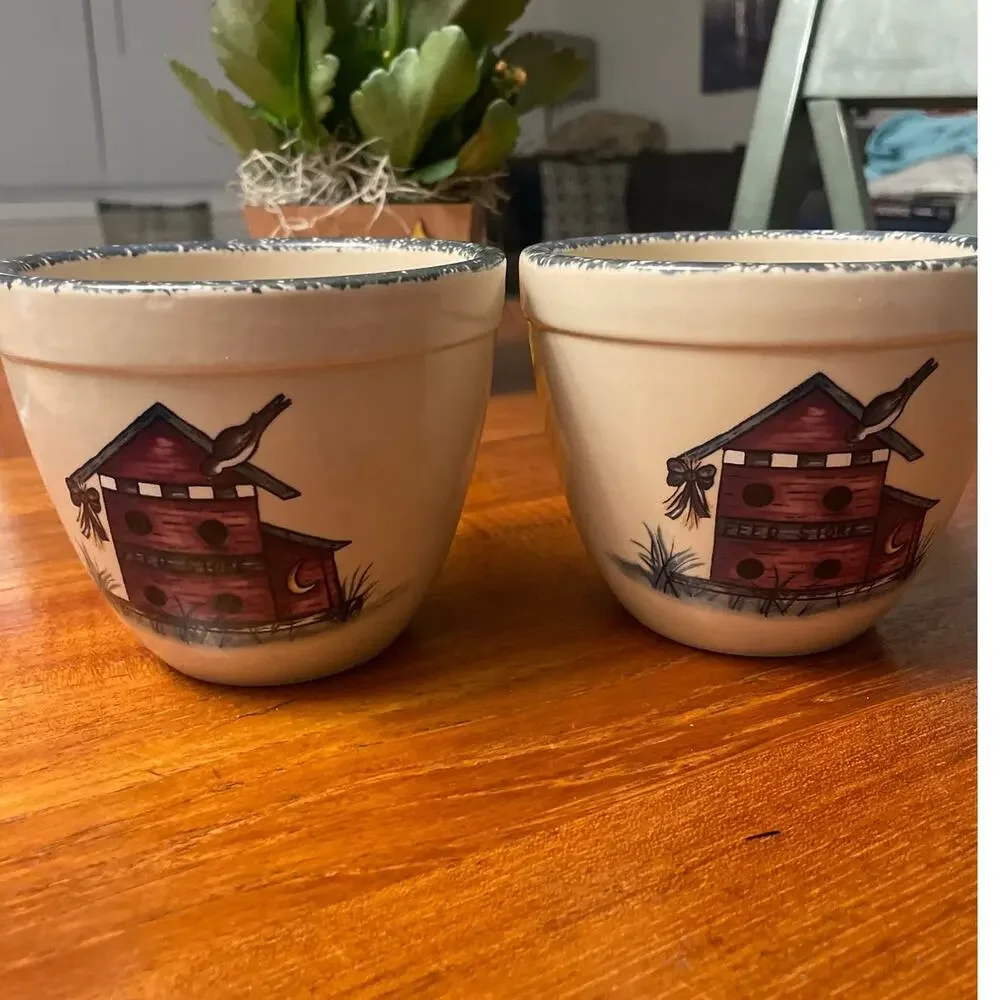 (2) Birdhouse Home and Garden Ltd. Baking Pots - Oven Microwave Dishwasher Safe